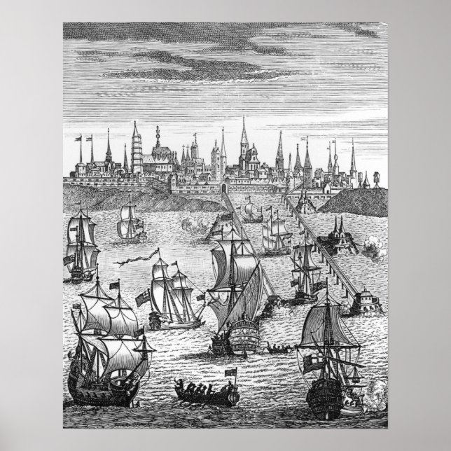 Affiche Escadron anglais transportant des troupes (Devant)