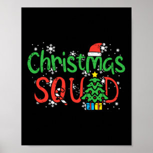 Affiche Escadron de Noël Famille Noël Équipage Hommes Femm