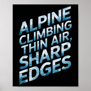 Affiche Escalade alpine Air raréfié Arêtes vives