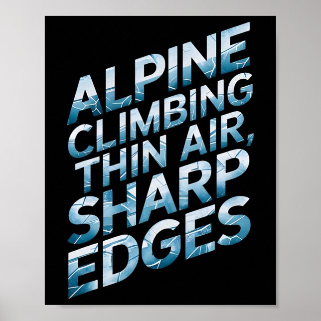 Affiche Escalade alpine Air raréfié Arêtes vives  (Devant)