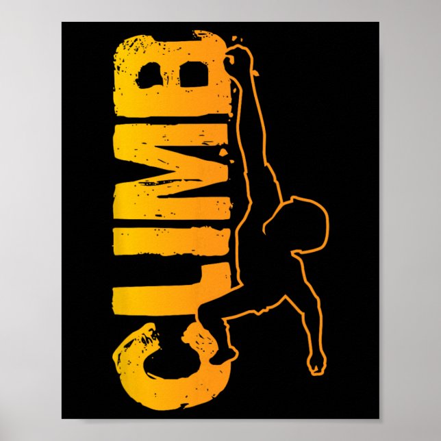 Affiche Escalade Amusante Pour Les Amateurs De Bouldering  (Devant)
