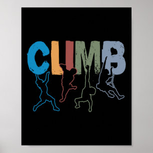 Affiche Escalade Amusants Passionnés De Bouldering Pour Ho