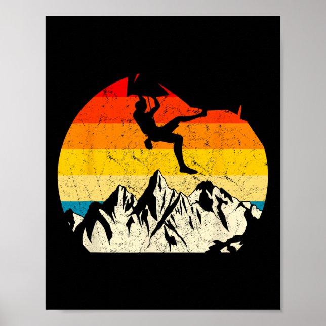 Affiche Escalade d'alpiniste d'escalade de rocher  (Devant)