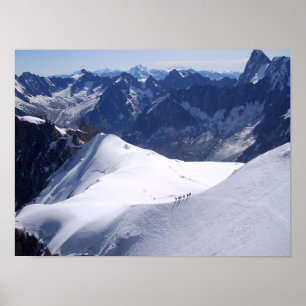 Affiche Escalade dans le massif du Mont Blanc, Chamonix, F