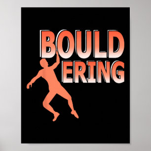 Affiche Escalade de Bloc Intérieur Grimpeur Athlétique L