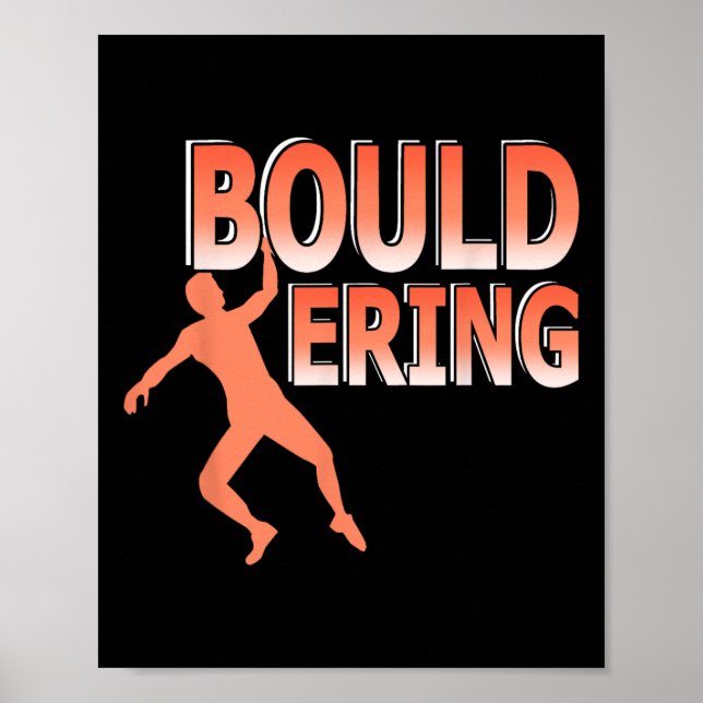 Affiche Escalade de Bloc Intérieur Grimpeur Athlétique L (Devant)