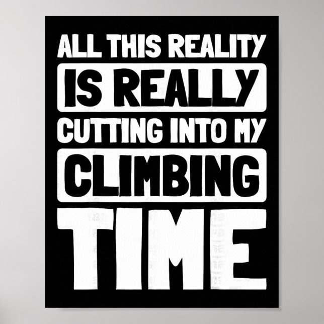 Affiche Escalade de Montagne Bouldering Alpiniste Clim (Devant)
