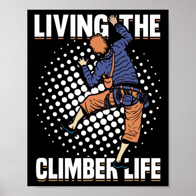 Affiche Escalade de Montagne Grimpeur de Roche _2  (Devant)