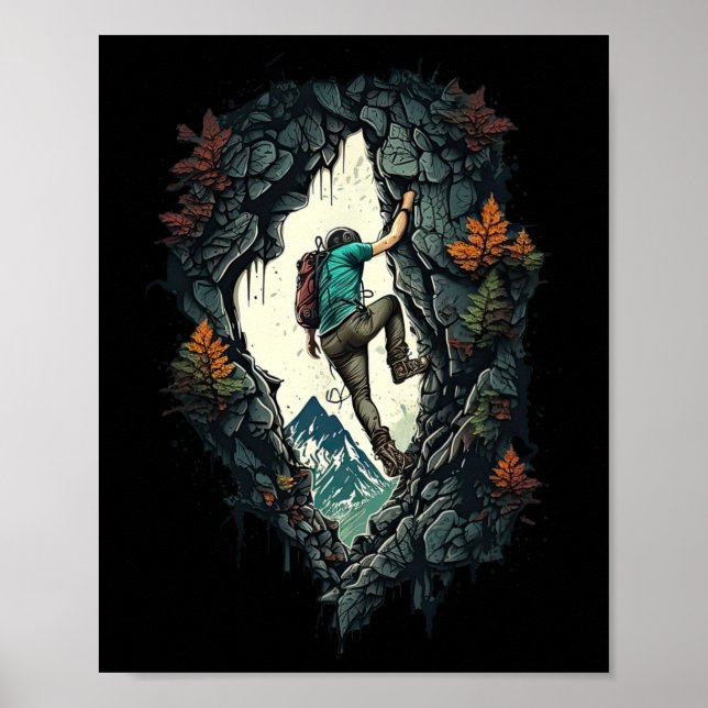 Affiche Escalade de Montagne Intérieure Extérieure Boulder (Devant)