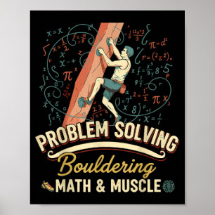 Affiche Escalade de résolution de problèmes de mathématiqu
