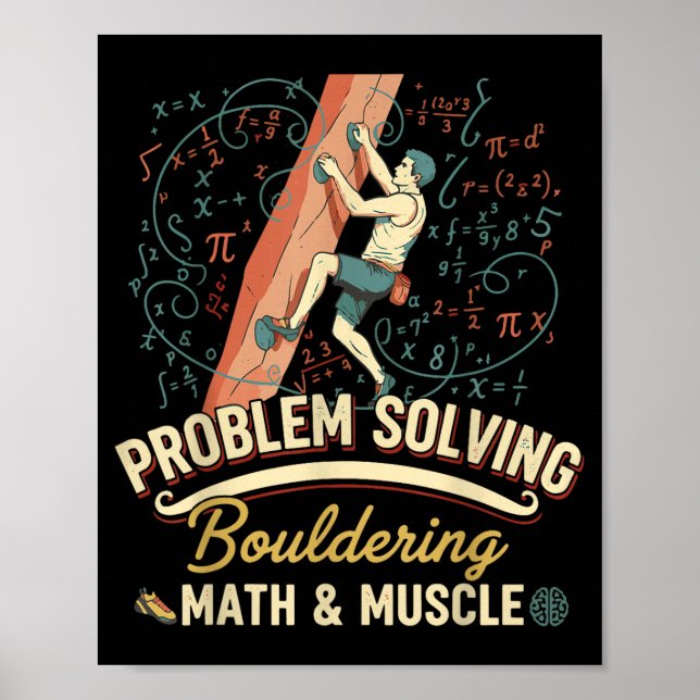 Affiche Escalade de résolution de problèmes de mathématiqu (Devant)