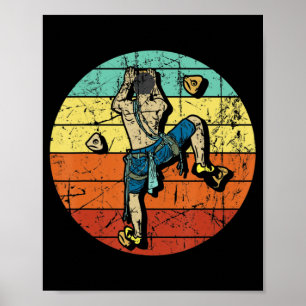 Affiche Escalade de Rocher de l'escalade murale de Retro