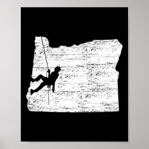 Affiche Escalade de rochers en plein air en Oregon