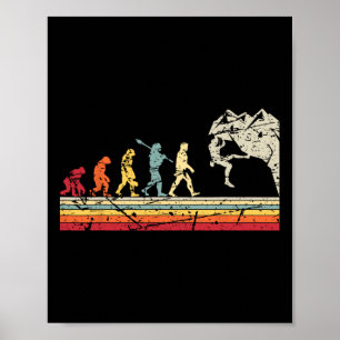 Affiche Escalade de rochers Évolution humaine Grimpeur vin