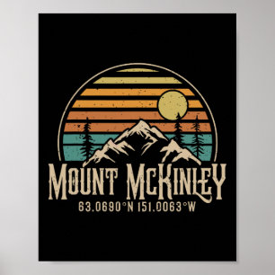 Affiche Escalade du mont Mckinley Alaska Randonnée Escalad