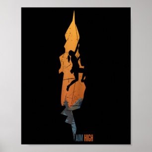 Affiche Escalade - Escalade de roche de haut niveau Bloc d