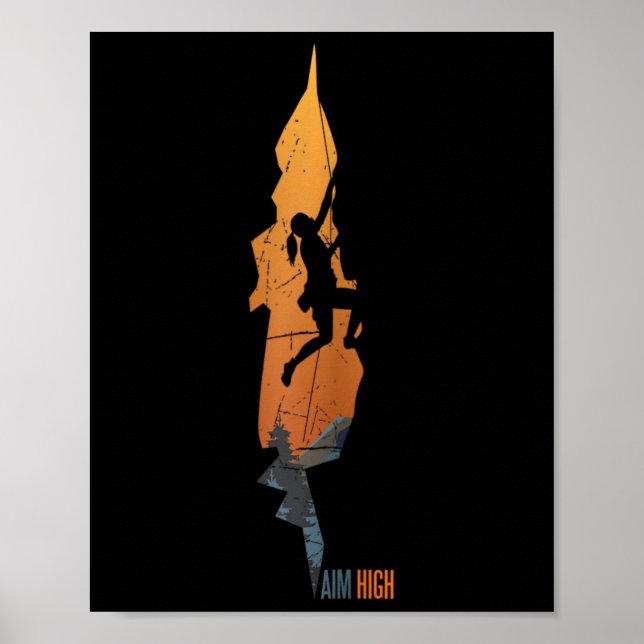 Affiche Escalade - Escalade de roche de haut niveau Bloc d (Devant)
