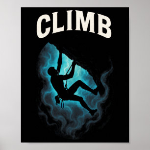 Affiche Escalade - Escalade de rochers en plein air 