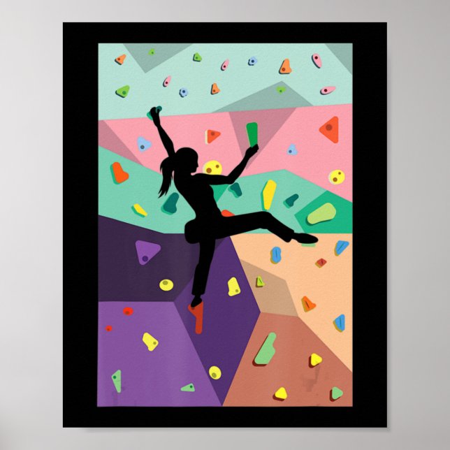 Affiche Escalade murale Indoor Rock Climbers Action Sports (Devant)
