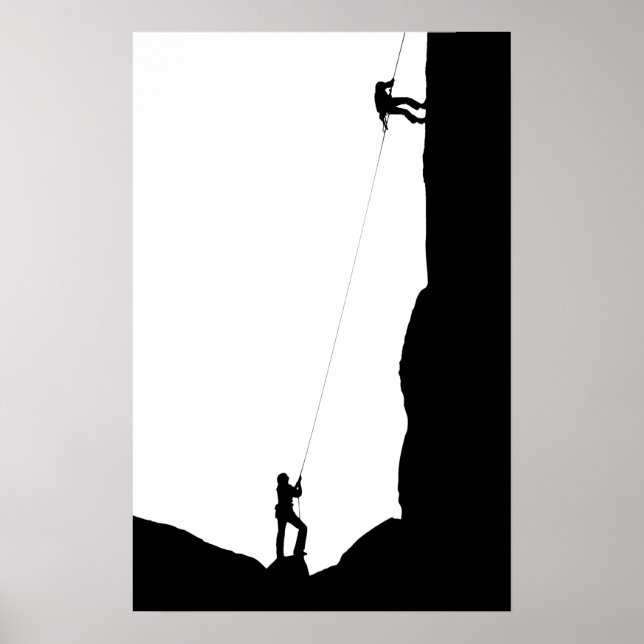 Affiche Escalade simple Black Rock Silhouette (Devant)