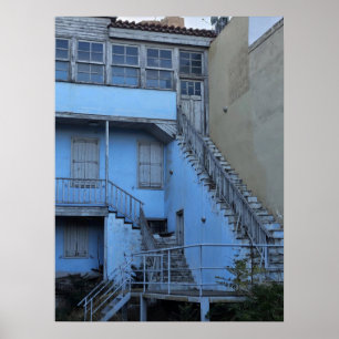 Affiche Escalier bleu à Athènes