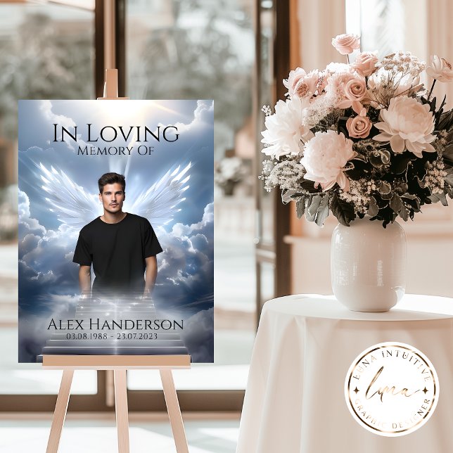 Affiche Escalier céleste avec panneau commémoratif Angel (Créateur téléchargé)