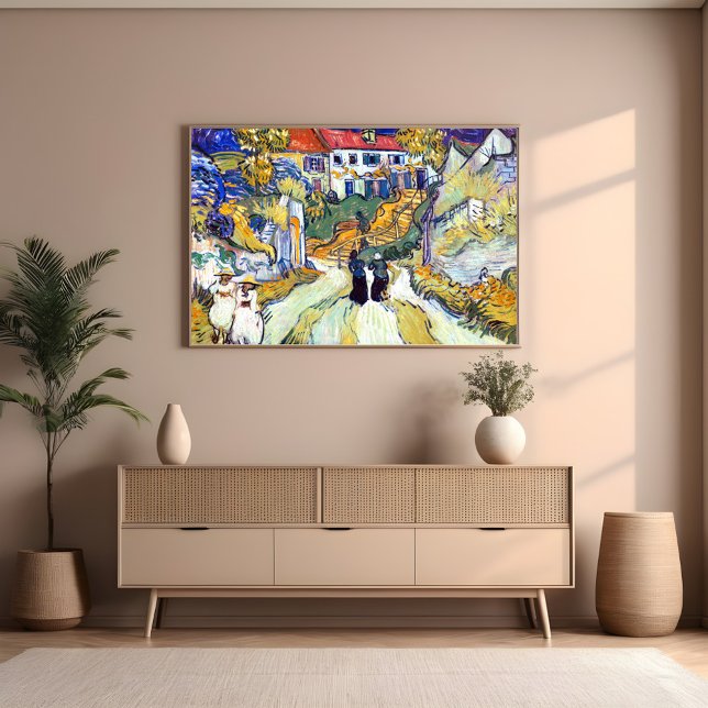 Affiche Escalier d'Auvers par Vincent Van Gogh Art (Créateur téléchargé)