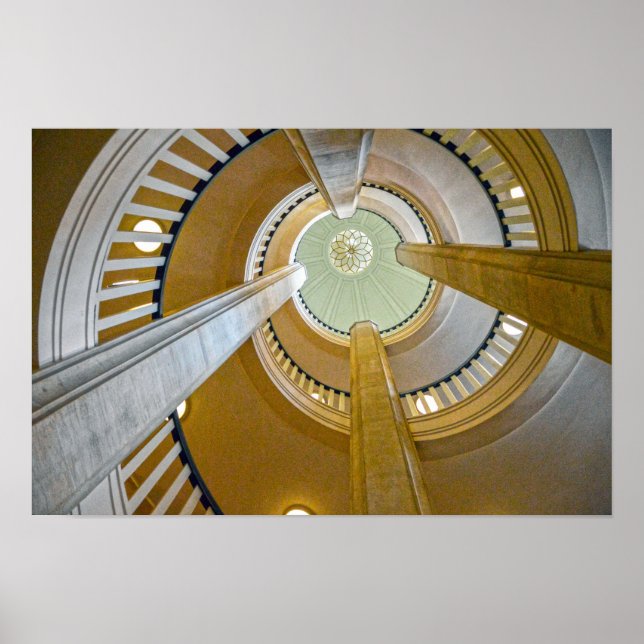Affiche Escalier en colimaçon du château de Schwerin en Al (Devant)