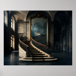 Affiche Escalier menant au miroir
