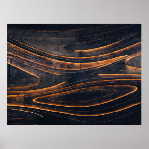 Affiche Escaliers en spirale noir et marron