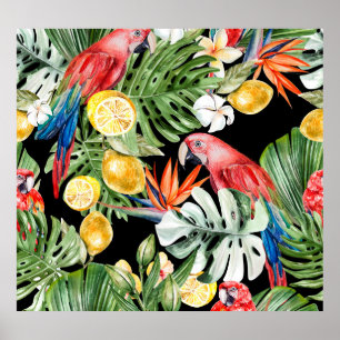 Affiche Escape exotique : Aquarelle Paradise