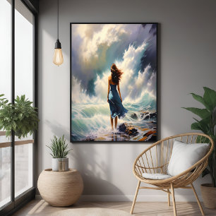 Affiche Escape Océanique Serene - Art Côtier