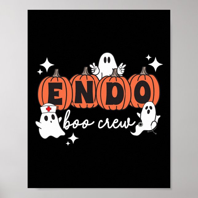 Affiche Escouade d'équipe d'Halloween Endo Ghosts Citrouil (Devant)