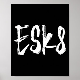 Affiche Esk8 - Skateboard Électrique