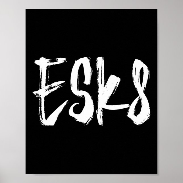 Affiche Esk8 - Skateboard Électrique  (Devant)