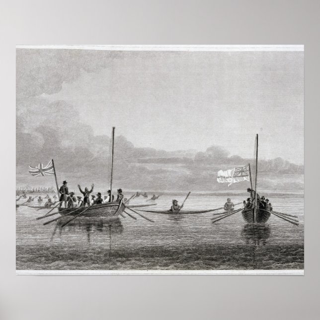 Affiche Eskimaux en direction des bateaux à Shoalwater Ba (Devant)
