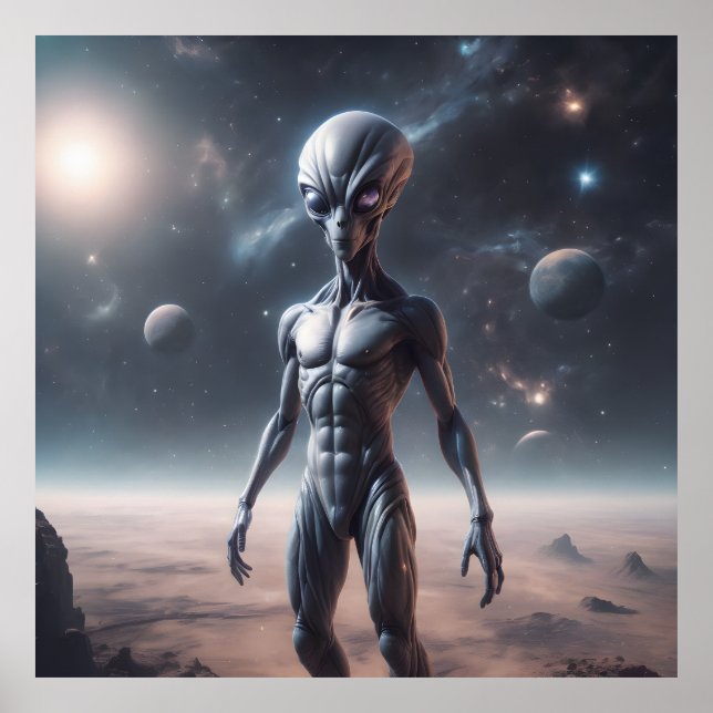 Affiche Espace Alien (Devant)