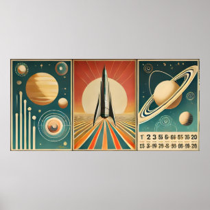 Affiche Espace Art Espace Calendrier Temporel