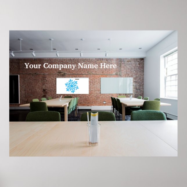Affiche Espace bureau arrière pour les appels vidéo (Devant)