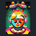 Affiche Espace coloré Person Pop Art<br><div class="desc">Une personne de l'espace colorée et unique.</div>