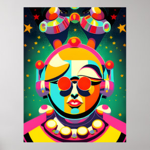 Affiche Espace coloré Person Pop Art