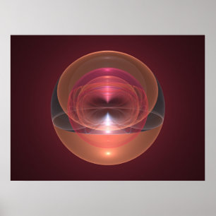 Affiche Espace d'Art Optique Sphère Fractale 01