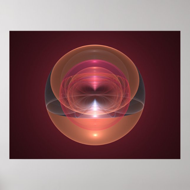 Affiche Espace d'Art Optique Sphère Fractale 01 (Devant)