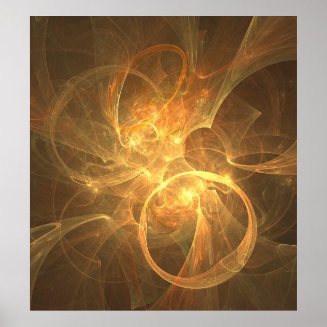 Affiche Espace énergétique fantaisiste de flamme fractale (Devant)