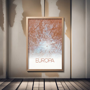 Affiche Espace Extérieur, Cosmos, Système Solaire, Lune Eu