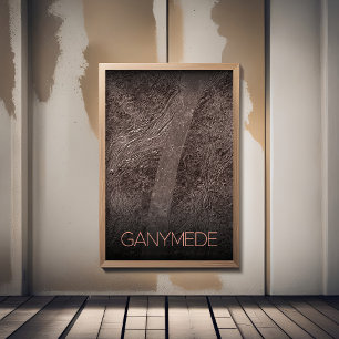 Affiche Espace Extérieur, Cosmos, Système Solaire, Lune Ga