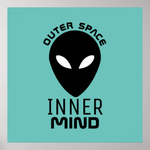 Affiche Espace Extérieur Inner Mind, Alien Extraterrestre
