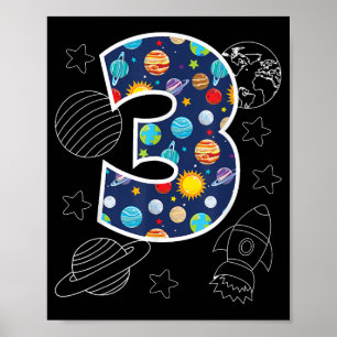 Affiche Espace extra-atmosphérique 3 ans 3ème anniversaire