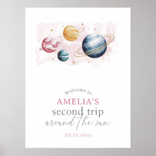 Affiche Espace extra-atmosphérique Fille Anniversaire Gala