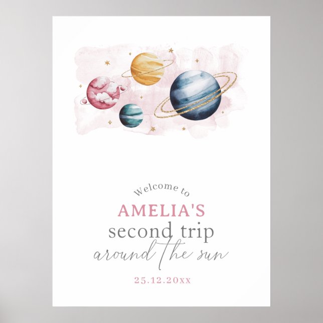 Affiche Espace extra-atmosphérique Fille Anniversaire Gala (Devant)